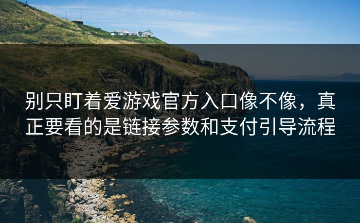 别只盯着爱游戏官方入口像不像，真正要看的是链接参数和支付引导流程